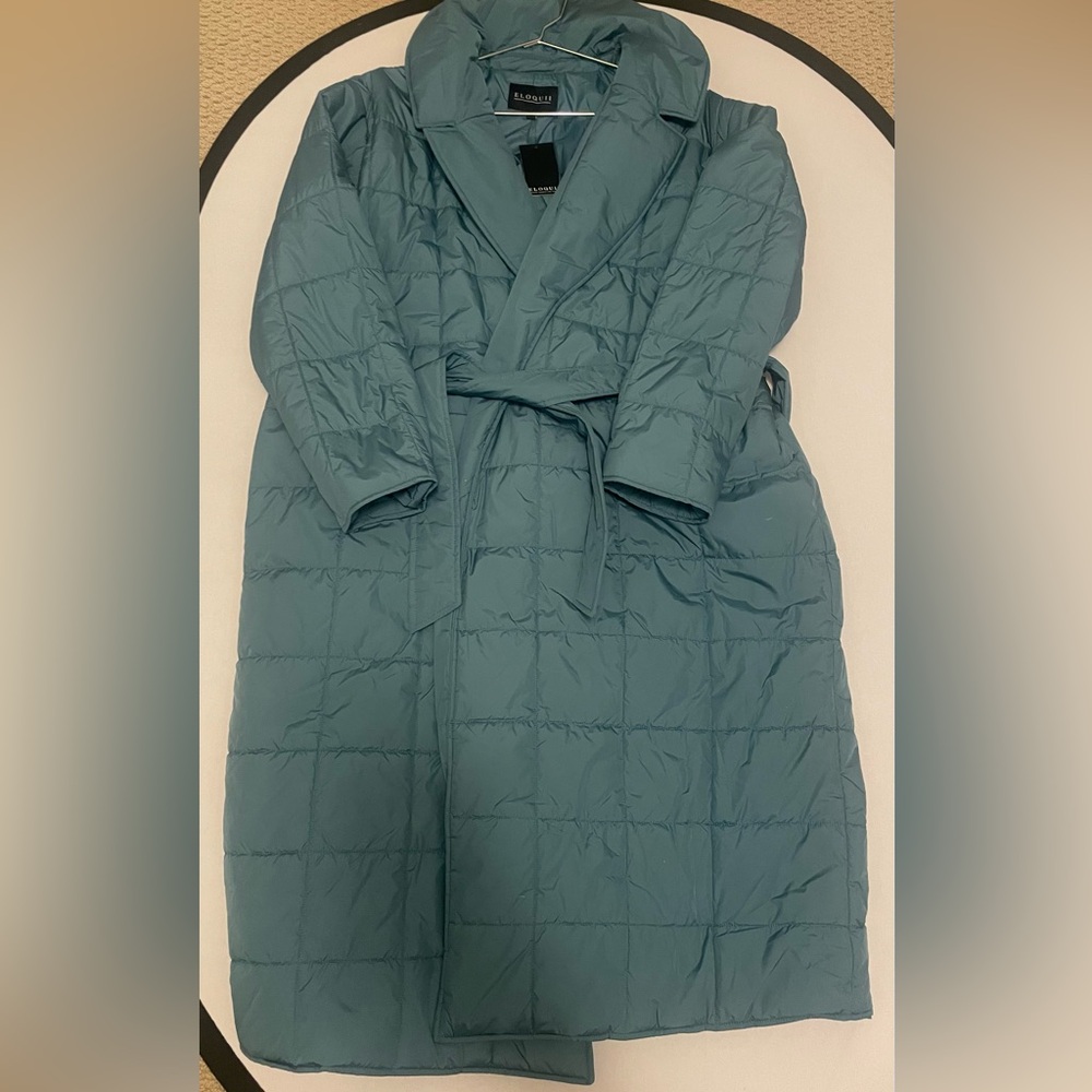 Eloquii Teal Puffer Jacket